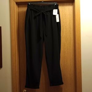 Brand new black soft flowy slacks cute waisted and tie size 1x